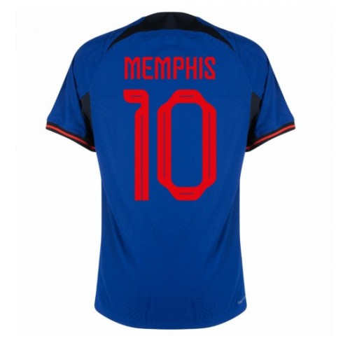 Netherlands Memphis Depay #10 Replica Away Stadium Shirt World Cup 2022 Short Sleeve